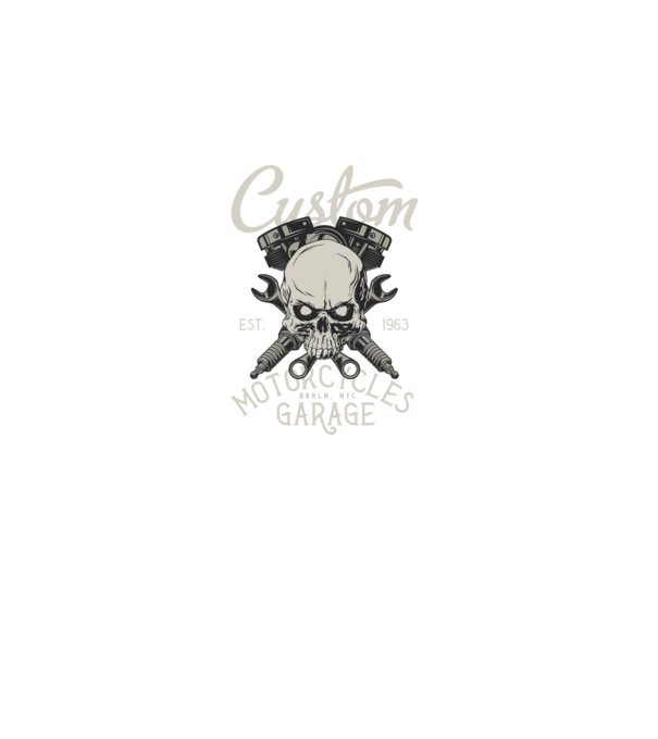 Kerozin Skull 03 minta fekete pólón