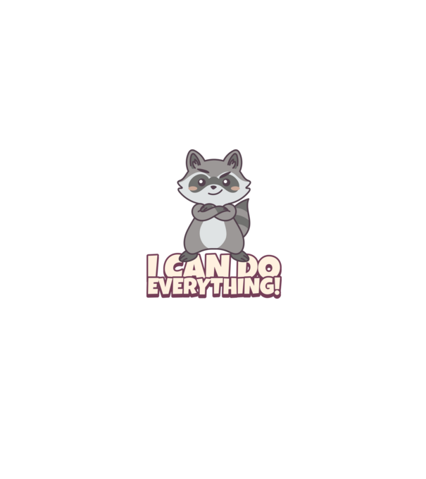 raccoon-illustration minta neonpink pólón