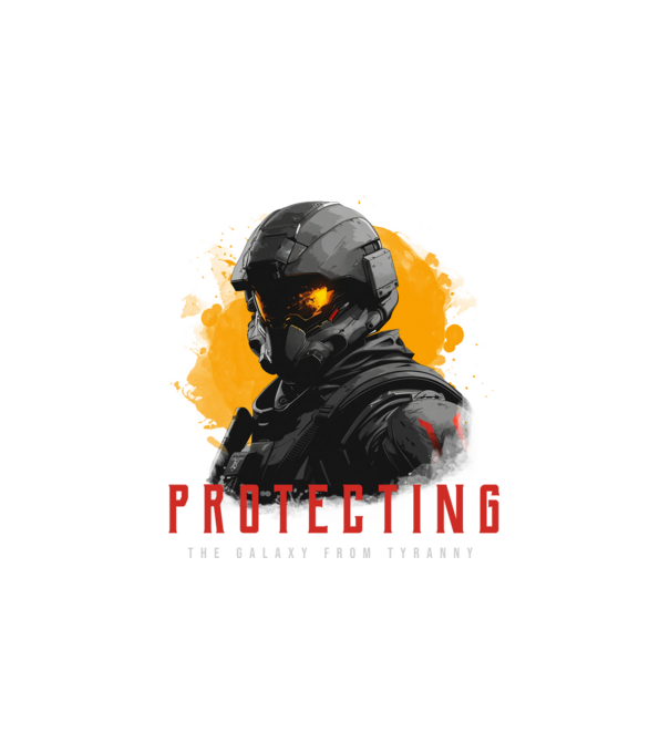 soldier-themed minta fehér pólón