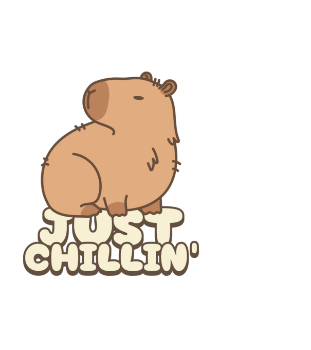 Just chillin minta fehér pólón