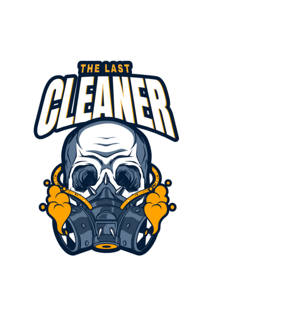 The last cleaner 05 minta fekete pólón