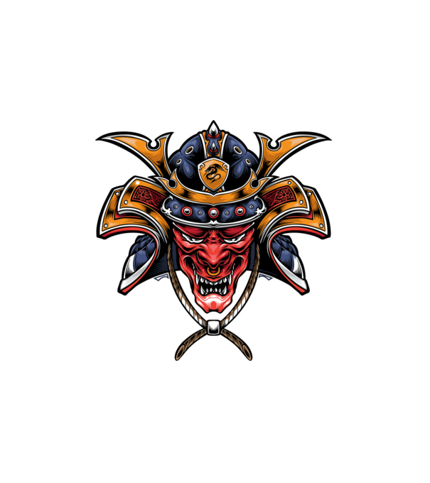 red dragon samurai 02 minta fehér pólón