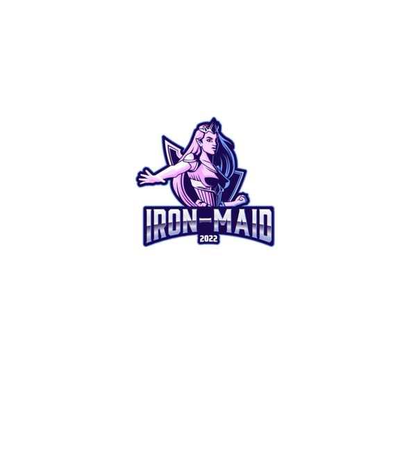 Iron Maid2 minta sötétkék pólón
