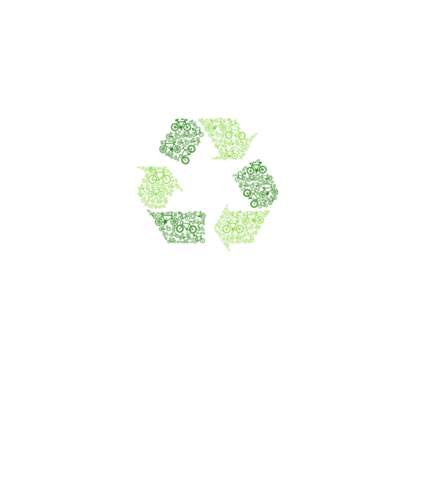 Recycling minta fekete pólón