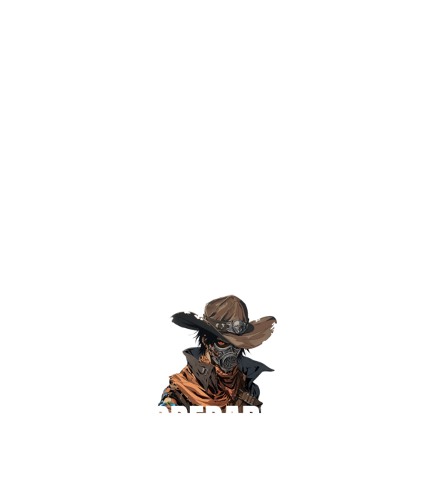 an-apocalyptic-cowboy minta piros pólón