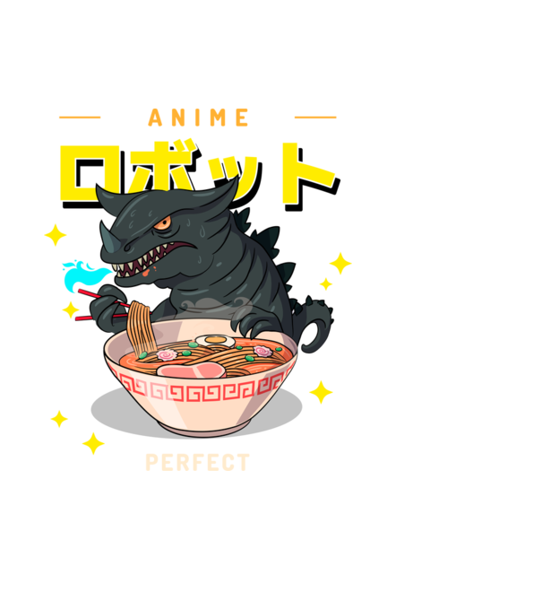 Ramen anime 03 minta fekete pólón