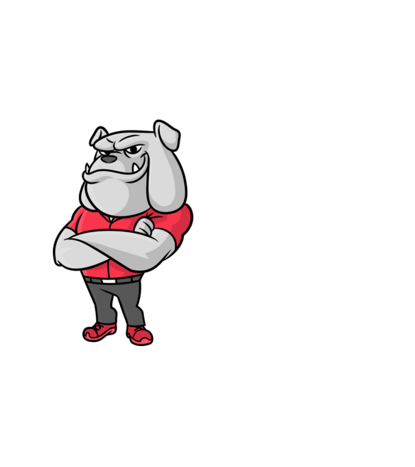Bull dog 1 minta fehér pólón
