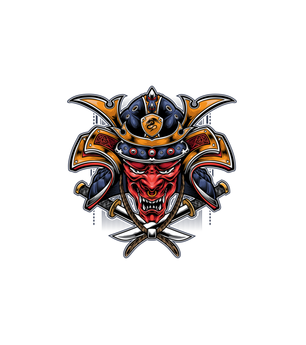 red dragon samurai 01 minta fehér pólón