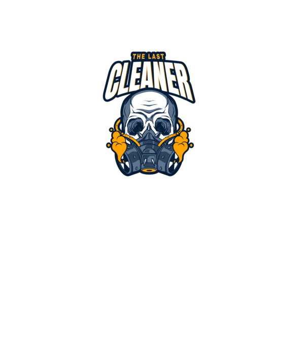 The last cleaner 05 minta fekete pólón