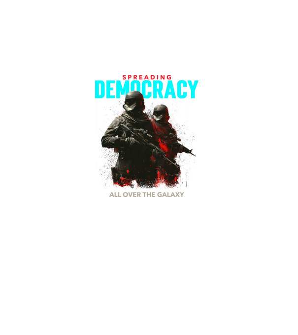 Democracy minta fekete pólón