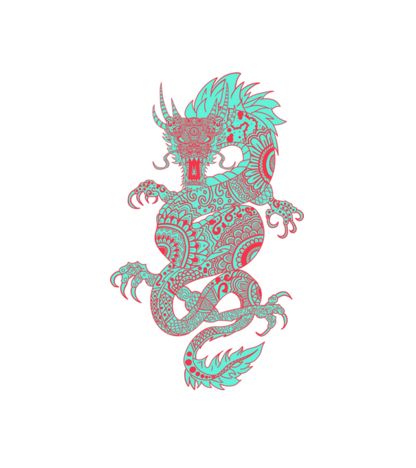 Dragon colection 7 minta fehér pólón