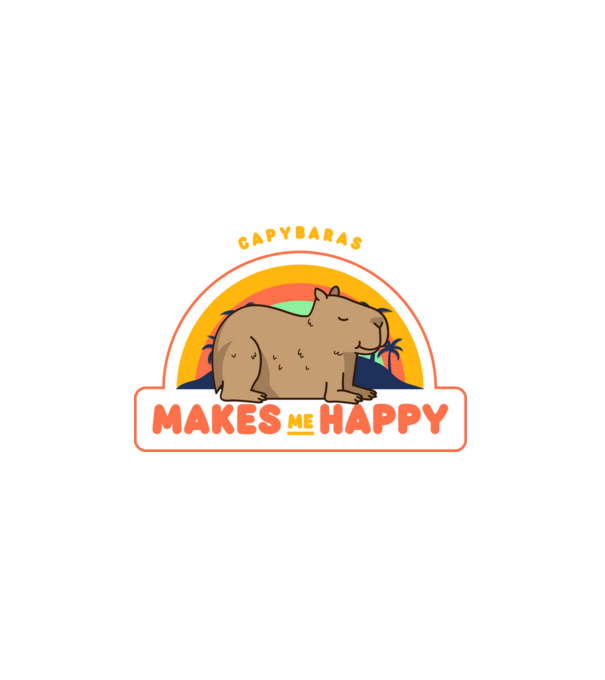 Capybara happy minta fehér pólón