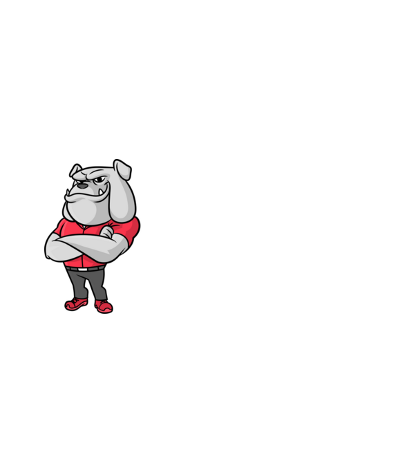 Bull dog 1 minta fehér pólón