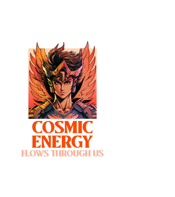 Cosmic energy minta fehér pólón
