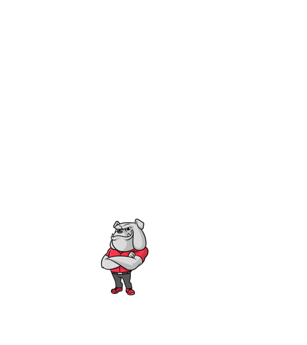 Bull dog 1 minta fehér pólón