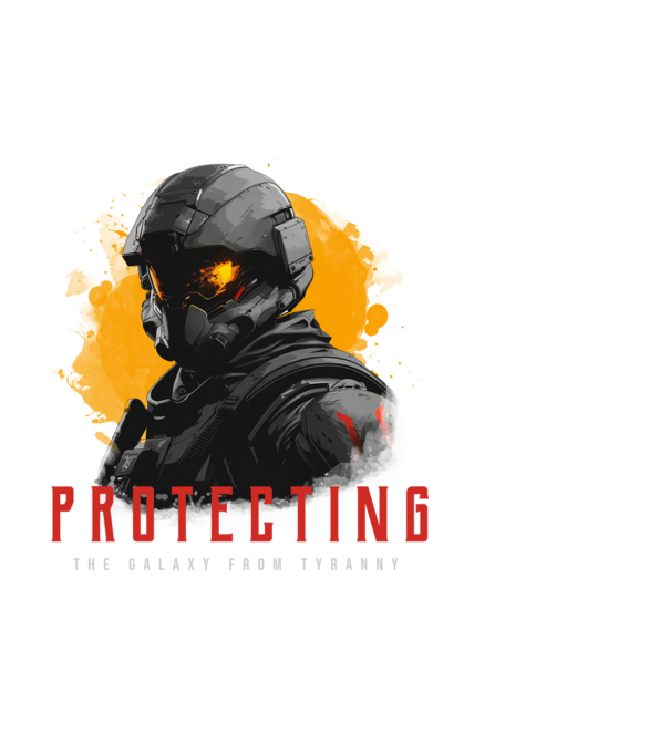 soldier-themed minta fehér pólón