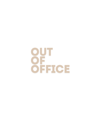 Out of Office minta fekete pólón
