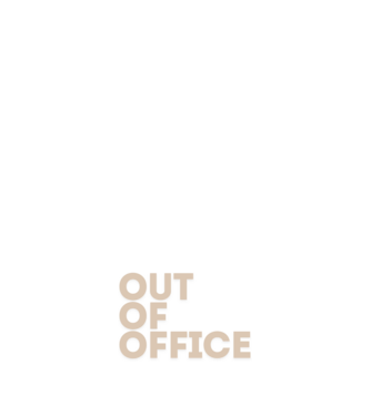 Out of Office minta fekete pólón