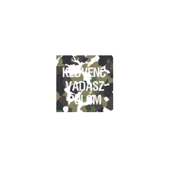 kedvenc vadász pólóm minta fekete pólón