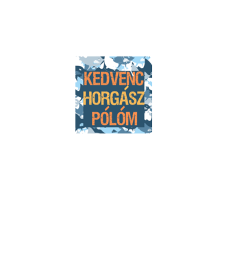 kedvenc horgász pólóm minta fekete pólón