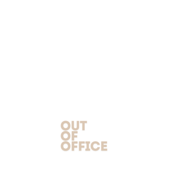 Out of Office minta fehér pólón
