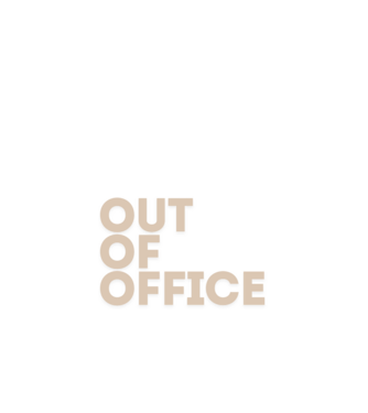 Out of Office minta fehér pólón
