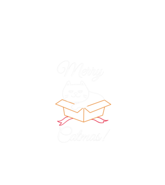 Macskarácsony - Merry Catmas minta fekete pólón