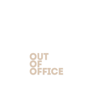 Out of Office minta fekete pólón