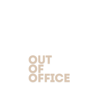 Out of Office minta fehér pólón