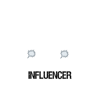 AZ ISKOLA fontos de inkább influencer leszek minta fehér pólón