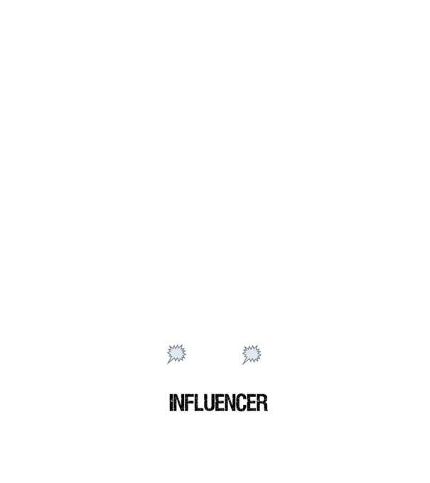 AZ ISKOLA fontos de inkább influencer leszek minta fehér pólón