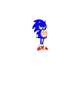SonicGarfield minta fehér pólón
