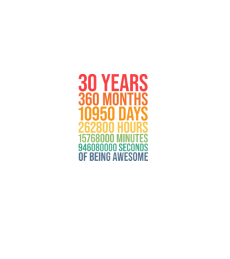 30 years minta fekete pólón