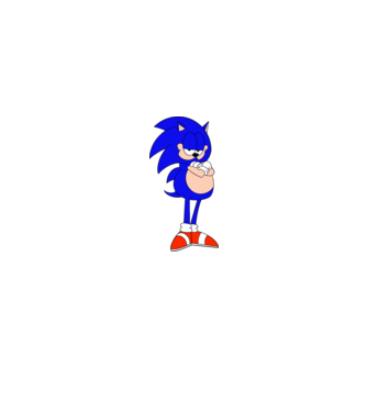SonicGarfield minta fehér pólón