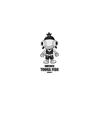 Toona Fish - Fortnite Season 8 minta fehér pólón