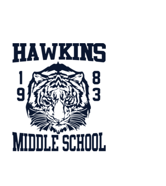 Hawkins Tigers minta fehér pólón