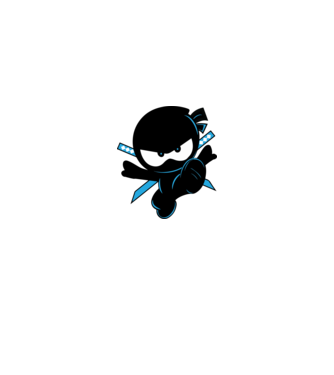 Ninja Kidz minta fehér pólón
