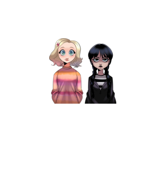Wendesday Addams minta fehér pólón