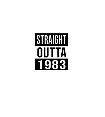 Straight Outta 1983 minta világoskék pólón