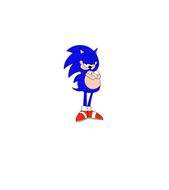 SonicGarfield minta szürke pólón