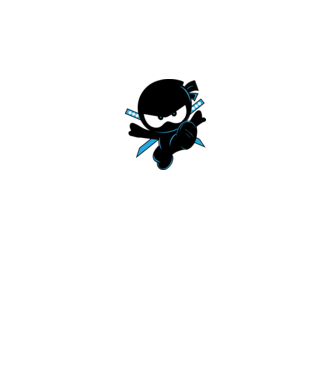Ninja Kidz minta fehér pólón