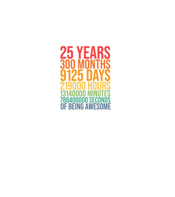 25 years minta fekete pólón