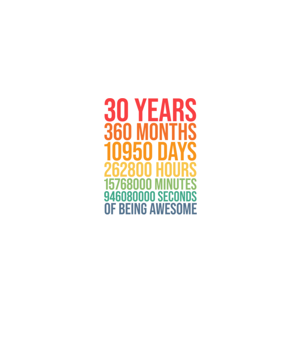 30 years minta fekete pólón