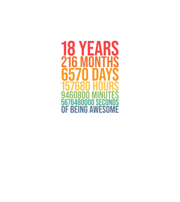 18 years minta fekete pólón