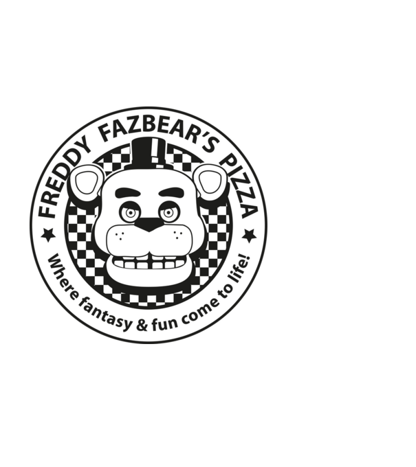 Freddy Fazbear's Pizza minta fekete pólón