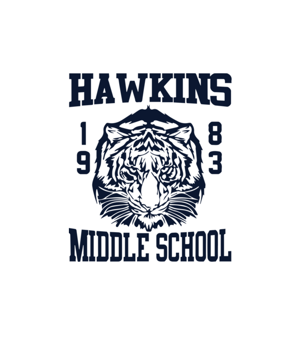 Hawkins Tigers minta fehér pólón