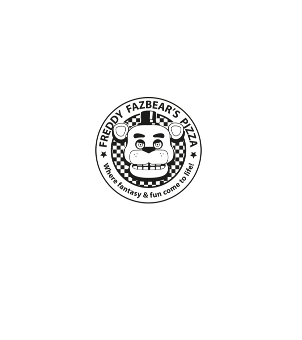 Freddy Fazbear's Pizza minta fekete pólón