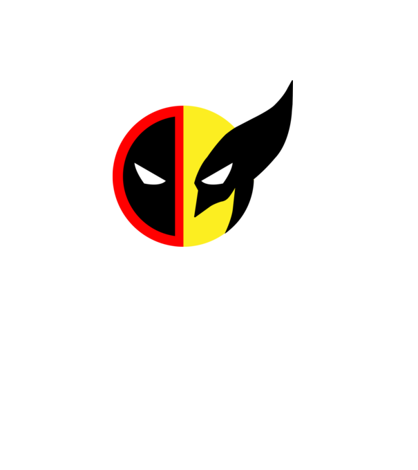 Deadpool & Wolverine minta fehér pólón