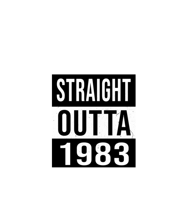 Straight Outta 1983 minta fekete pólón