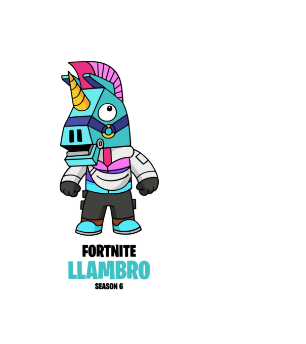 Llambro - Fortnite Season 6 minta fehér pólón